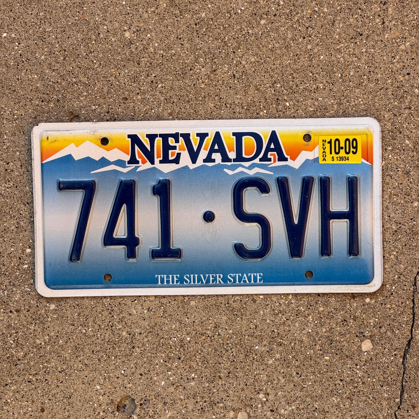 Photo of a 2001 2009 Nevada License Plate Auto Tag Garage Decor Vintage 741 SVH