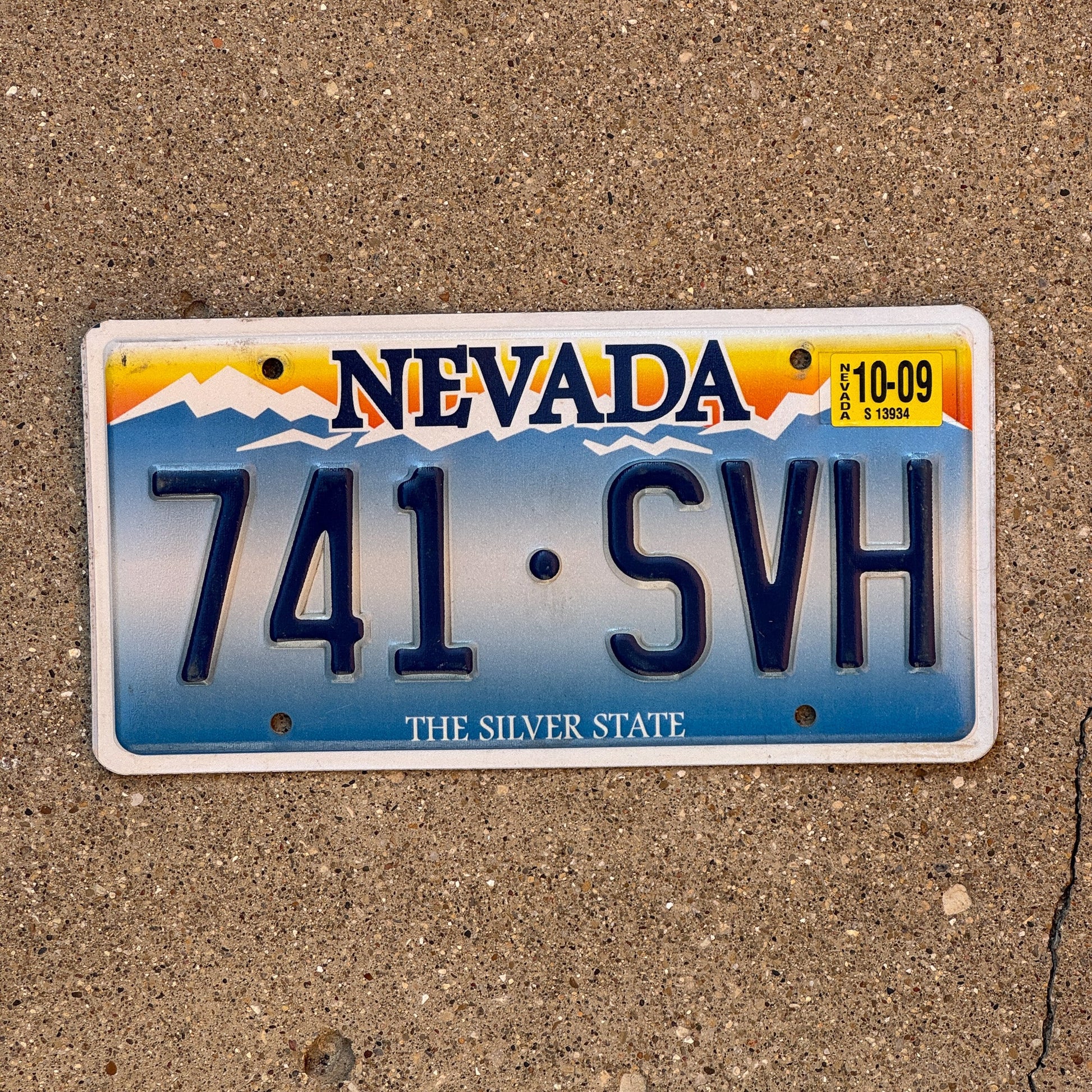 Photo of a 2001 2009 Nevada License Plate Auto Tag Garage Decor Vintage 741 SVH