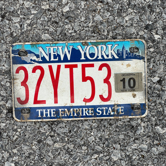 Photo of a 2001 2010 New York ATV License Plate Auto Tag Garage Decor Vintage 32YT53