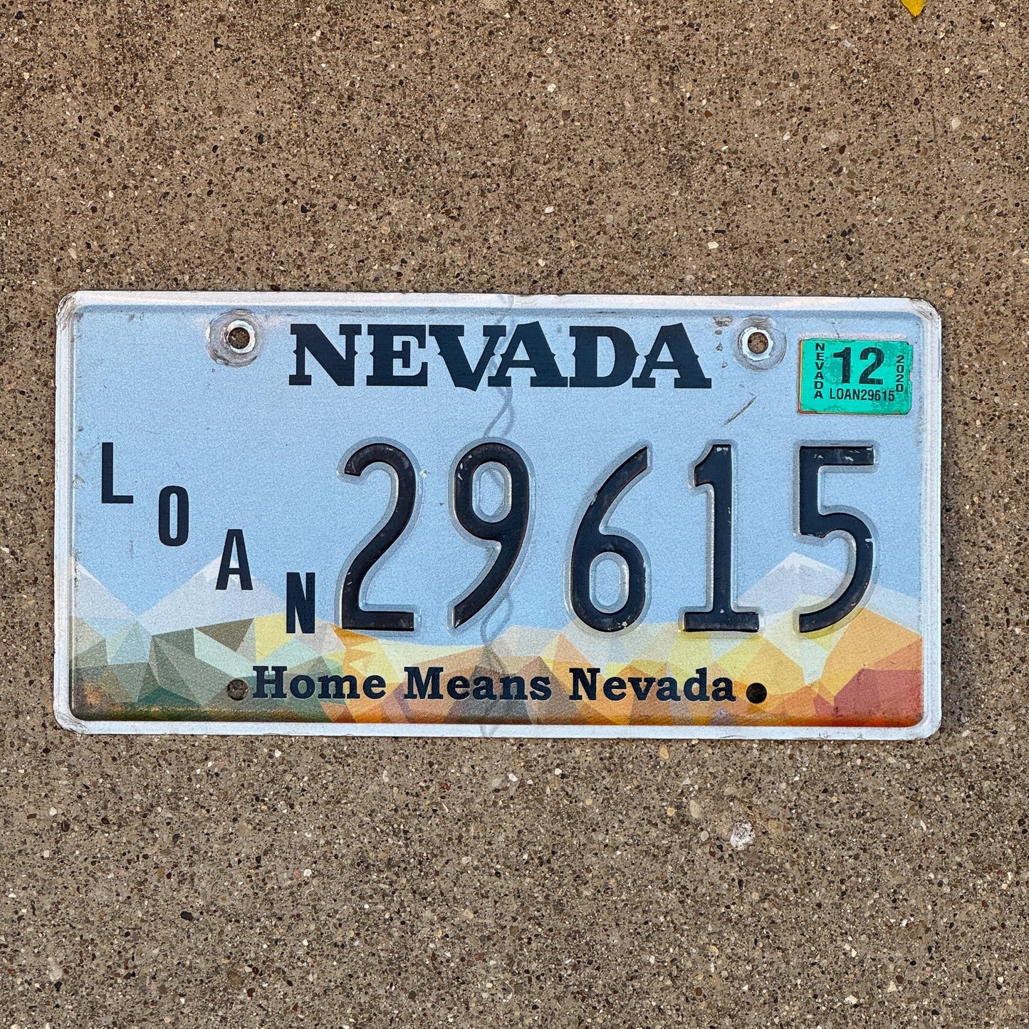 Photo of a 2001 2016 Nevada Loaner License Plate Auto Tag Garage Decor Vintage 29615 with original patina