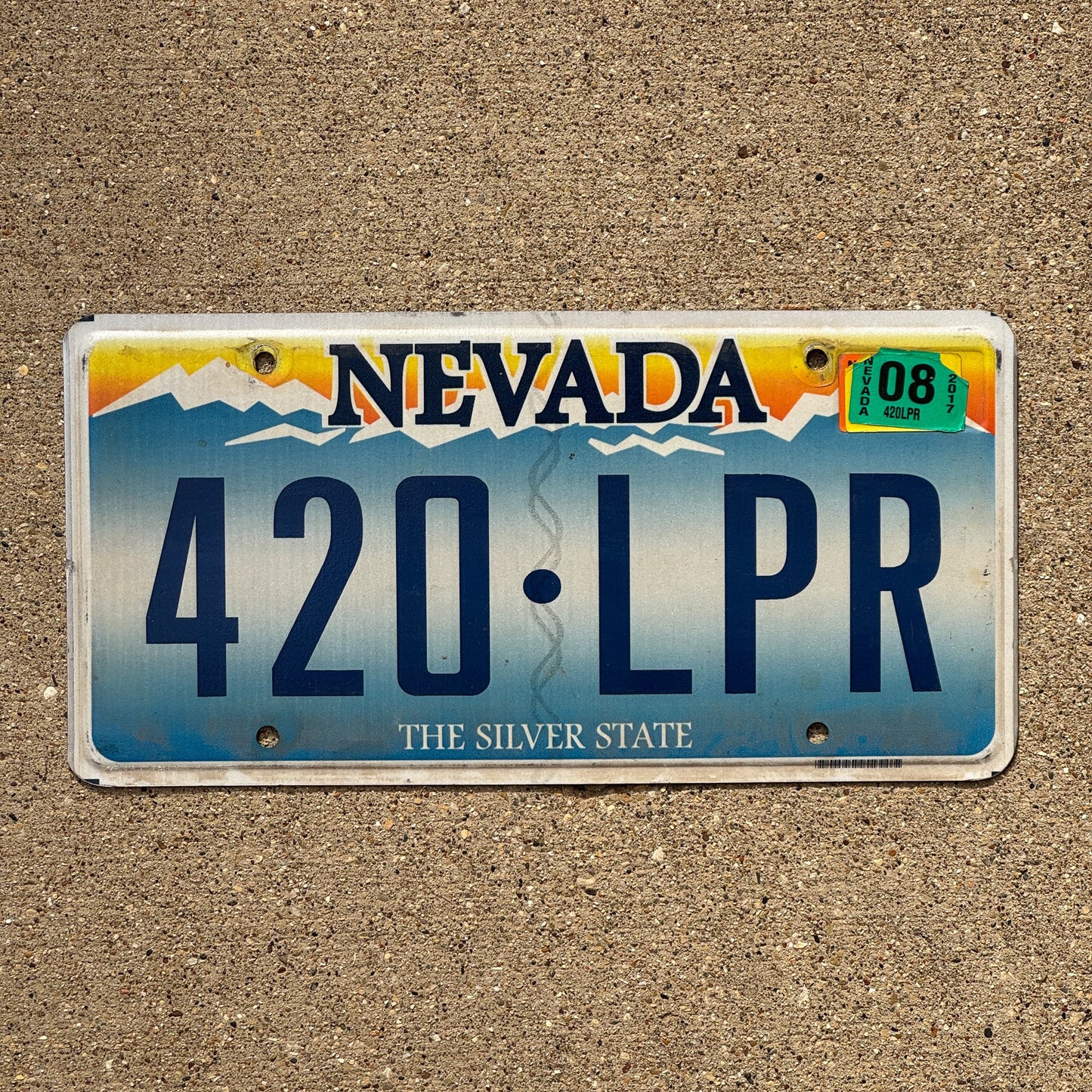 Photo of a 2001 2017 Nevada License Plate Auto Tag Garage Decor Vintage Weed Smoking 420 LPR