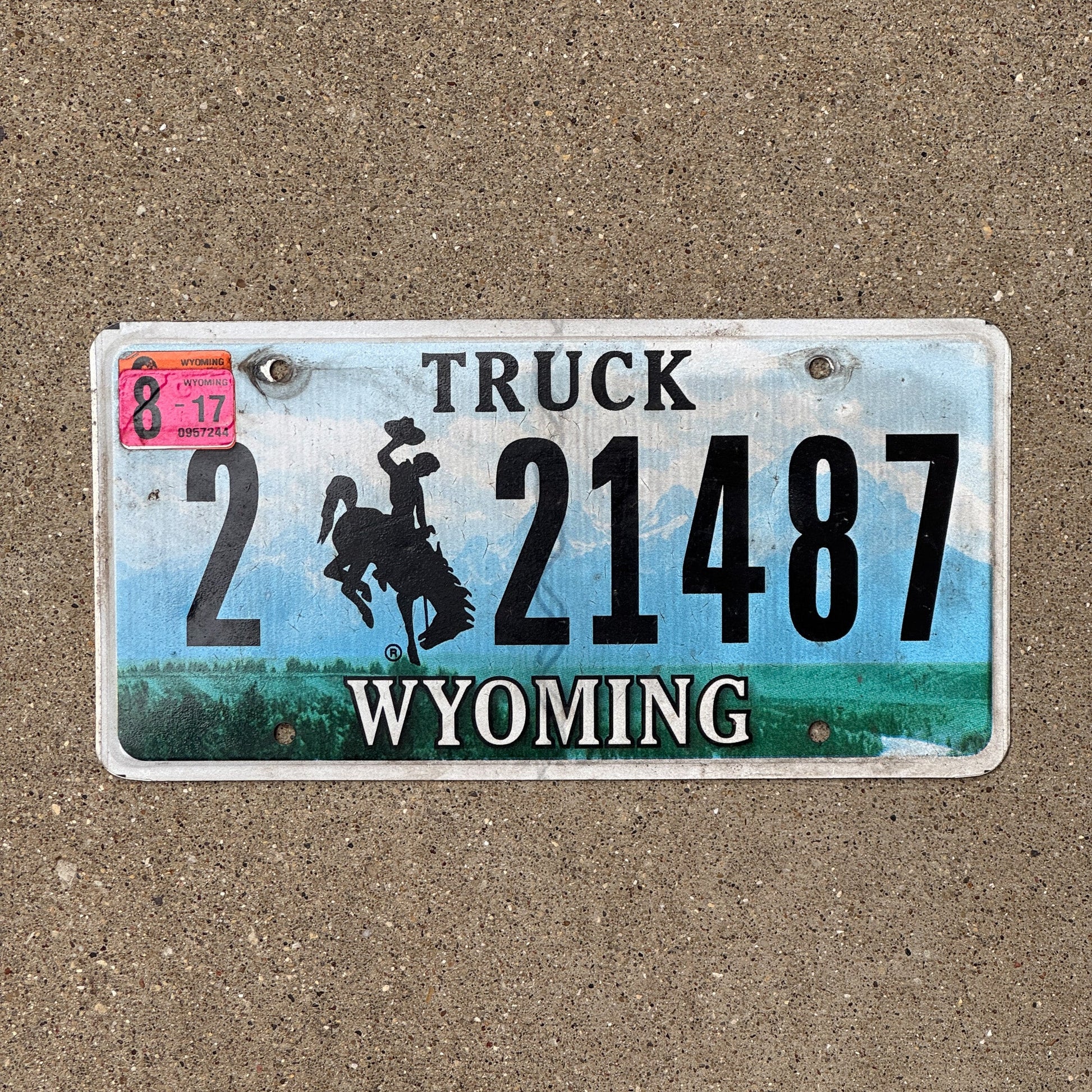 Photo of a 2001 2017 Wyoming Truck License Plate Auto Tag Garage Decor Vintage Bronco 2 21487
