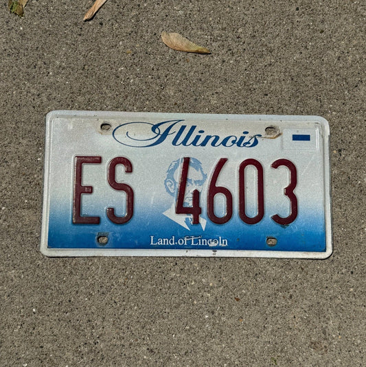 Photo of a 2001 Illinois License Plate Auto Tag 2 Garage Decor ES 4603