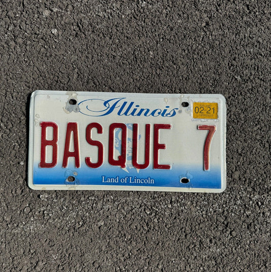 Photo of a 2001 Illinois Vanity License Plate Auto Tag Garage Decor Vintage Spain France BASQUE 7
