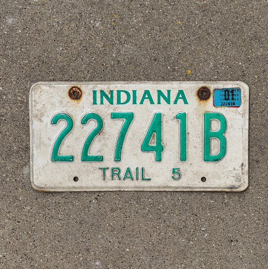 Photo of a 2001 Indiana Trailer License Plate Auto Tag Garage Decor 22741 B