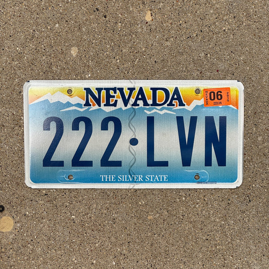 Photo of a 2001 Nevada License Plate Auto Tag Garage Decor Vintage Lovin' Repeat Repeating 222 LVN
