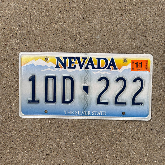 Photo of a 2001 Nevada License Plate Auto Tag Garage Decor Vintage Repeat Repeating 10D 222