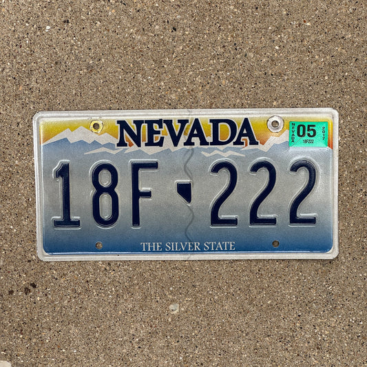 Photo of a 2001 Nevada License Plate Auto Tag Garage Decor Vintage Repeat Repeating 18F 222