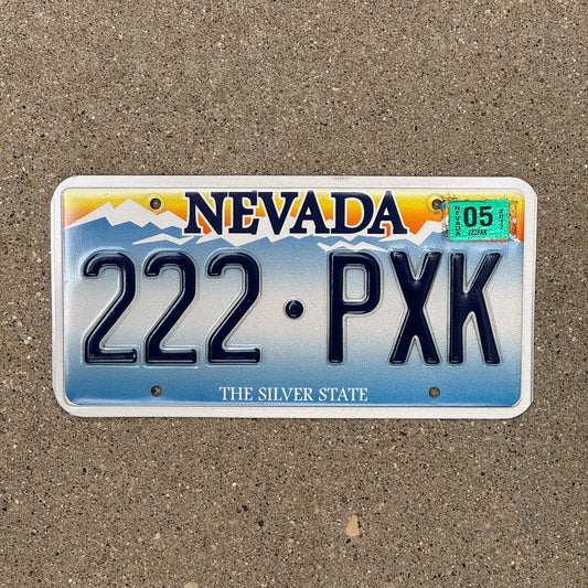 Photo of a 2001 Nevada License Plate Auto Tag Garage Decor Vintage Repeat Repeating 222 PXK
