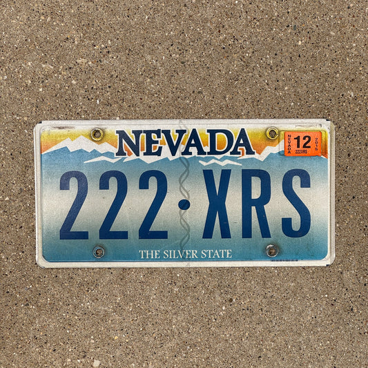 Photo of a 2001 Nevada License Plate Auto Tag Garage Decor Vintage Repeat Repeating 222 XRS