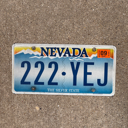 Photo of a 2001 Nevada License Plate Auto Tag Garage Decor Vintage Repeat Repeating 222 YEJ