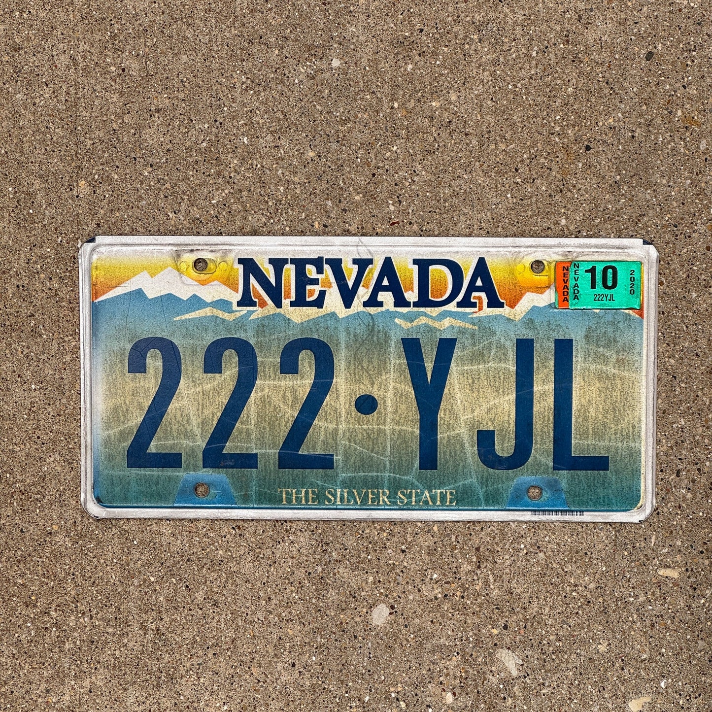Photo of a 2001 Nevada License Plate Auto Tag Garage Decor Vintage Repeat Repeating 222 YJL