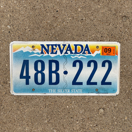Photo of a 2001 Nevada License Plate Auto Tag Garage Decor Vintage Repeat Repeating 48B 222