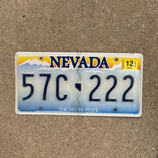 Photo of a 2001 Nevada License Plate Auto Tag Garage Decor Vintage Repeat Repeating 57C 222