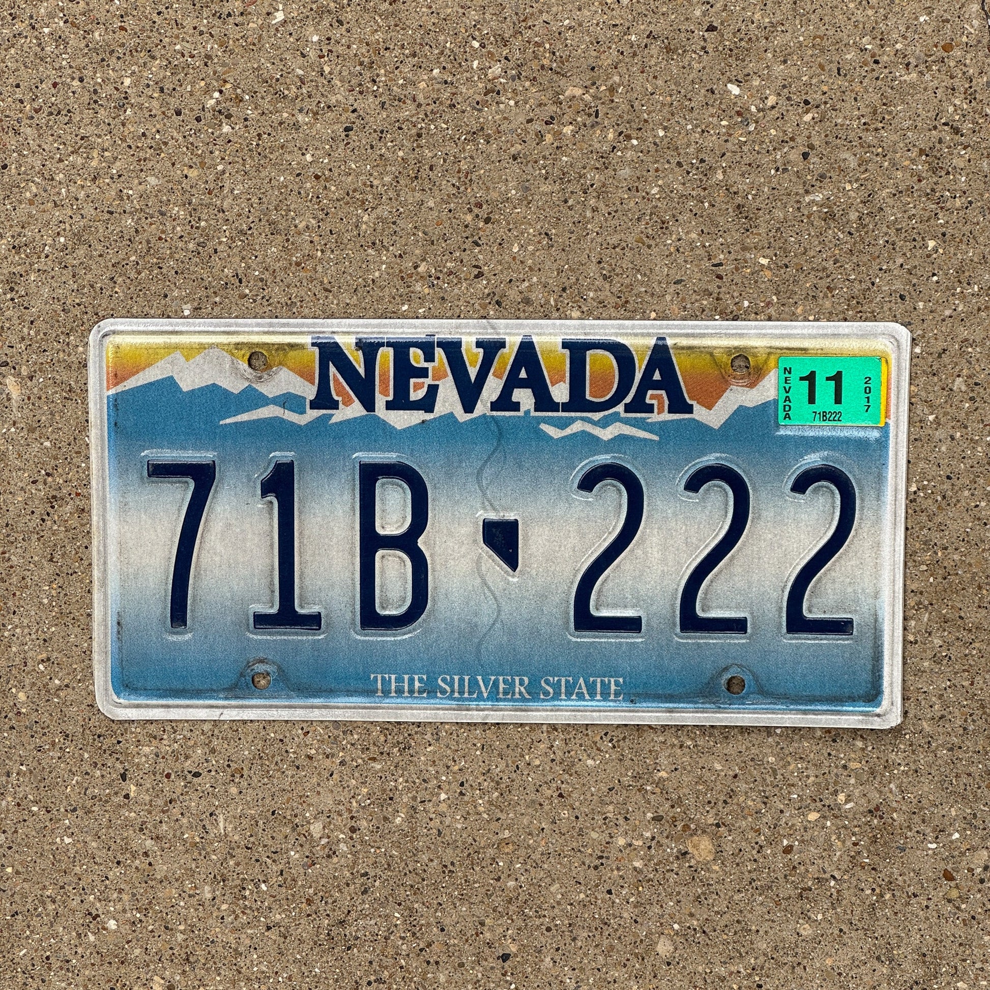 Photo of a 2001 Nevada License Plate Auto Tag Garage Decor Vintage Repeat Repeating 71B 222
