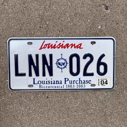 Photo of a 2002 2004 Louisiana License Plate Auto Tag Garage Decor Vintage LNN 026