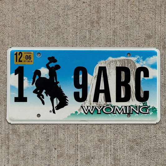 Photo of a 2002 2006 Wyoming License Plate Auto Tag Garage Decor Vintage License Plate Auto Tag Garage Bronco Natrona County 1 9 ABC