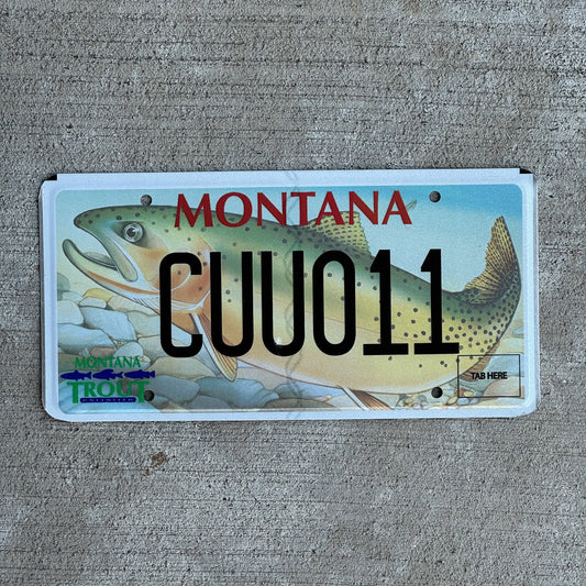 Photo of a 2002 Montana Graphic / Specialty License Plate Auto Tag Garage Decor Vintage Trout CUUO 11