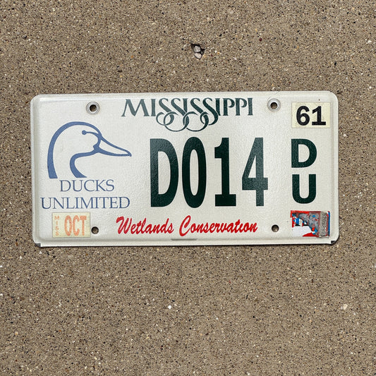Photo of a 2003 2006 Mississippi License Plate Auto Tag Garage Decor Vintage Ducks Unlimited Wildlife Conservation D 014
