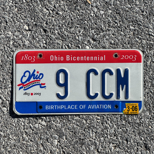Photo of a 2003 2006 Ohio License Plate Auto Tag 2 Garage Decor 9 CCM