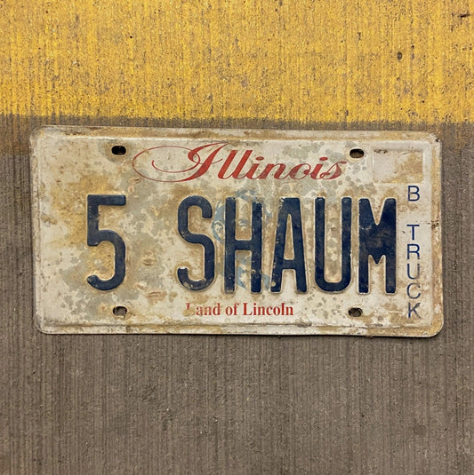 Photo of a 2003 Illinois Vanity License Plate Auto Tag 1 Garage Decor 5 SHAUM