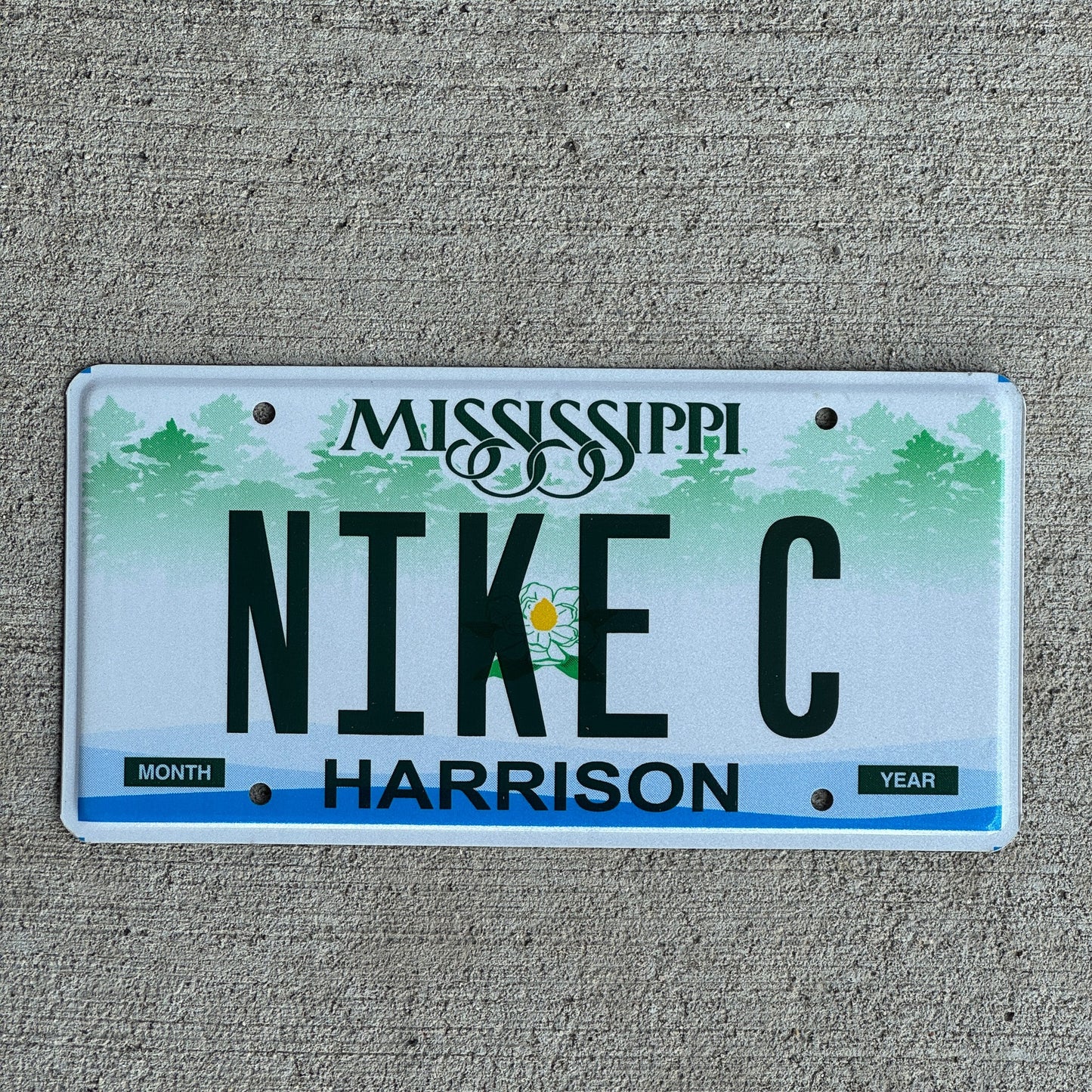 Photo of a 2003 Mississippi VANITY License Plate Auto Tag Garage Decor Vintage Shoes Victory Goddess NIKE C