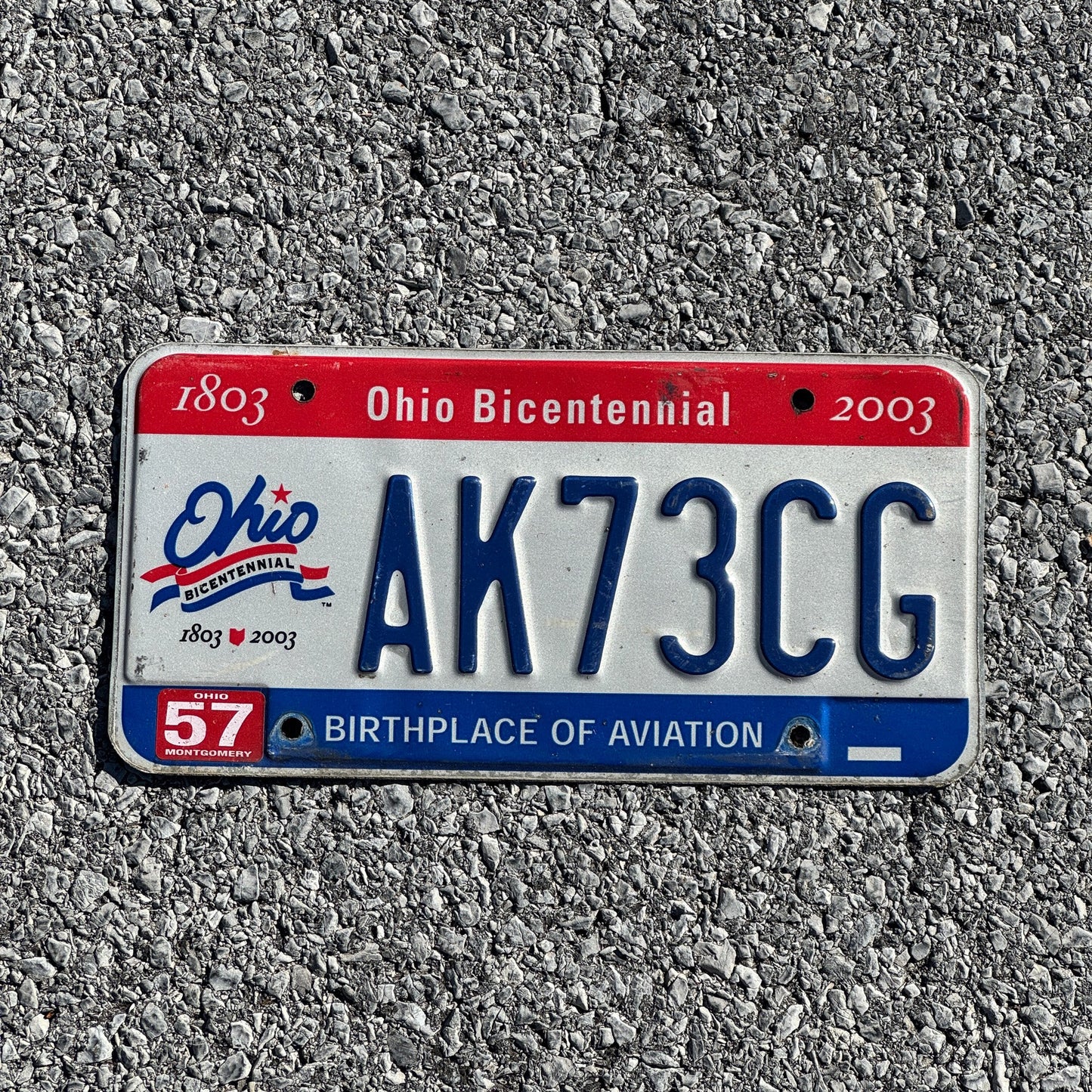 Photo of a 2003 Ohio License Plate Auto Tag Garage Decor Vintage AK73CG