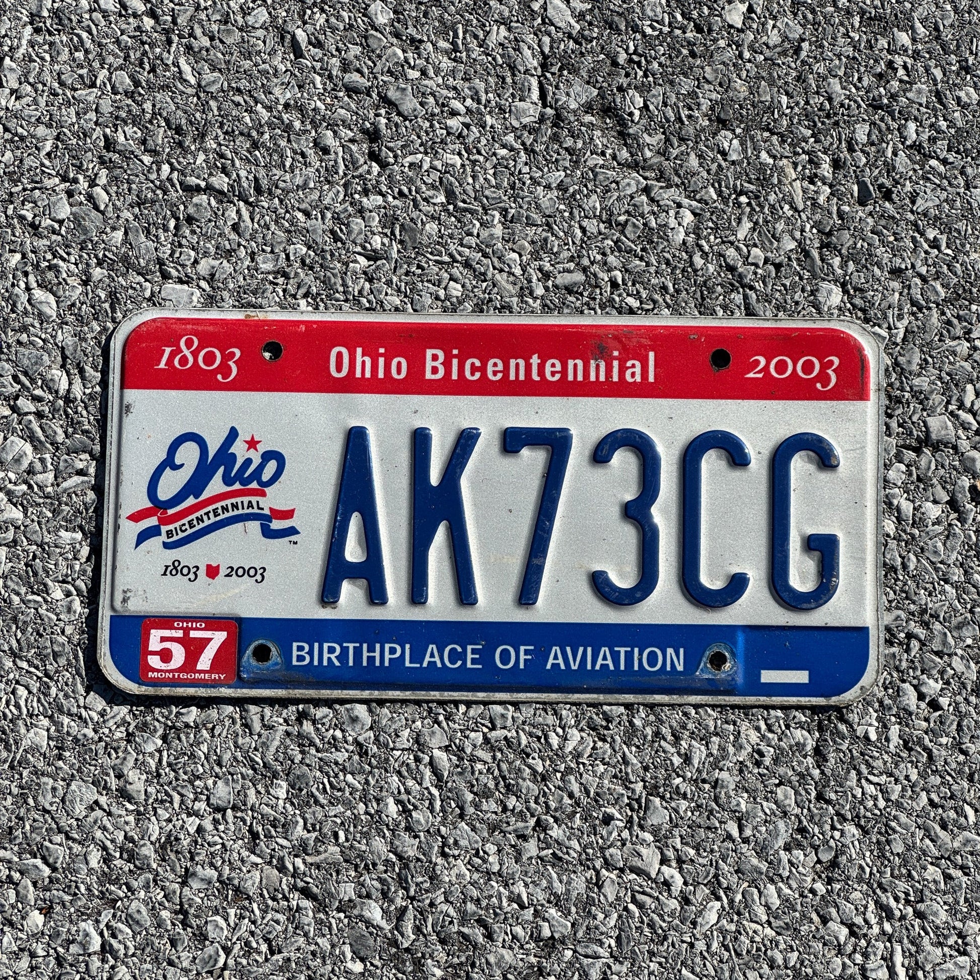 Photo of a 2003 Ohio License Plate Auto Tag Garage Decor Vintage AK73CG