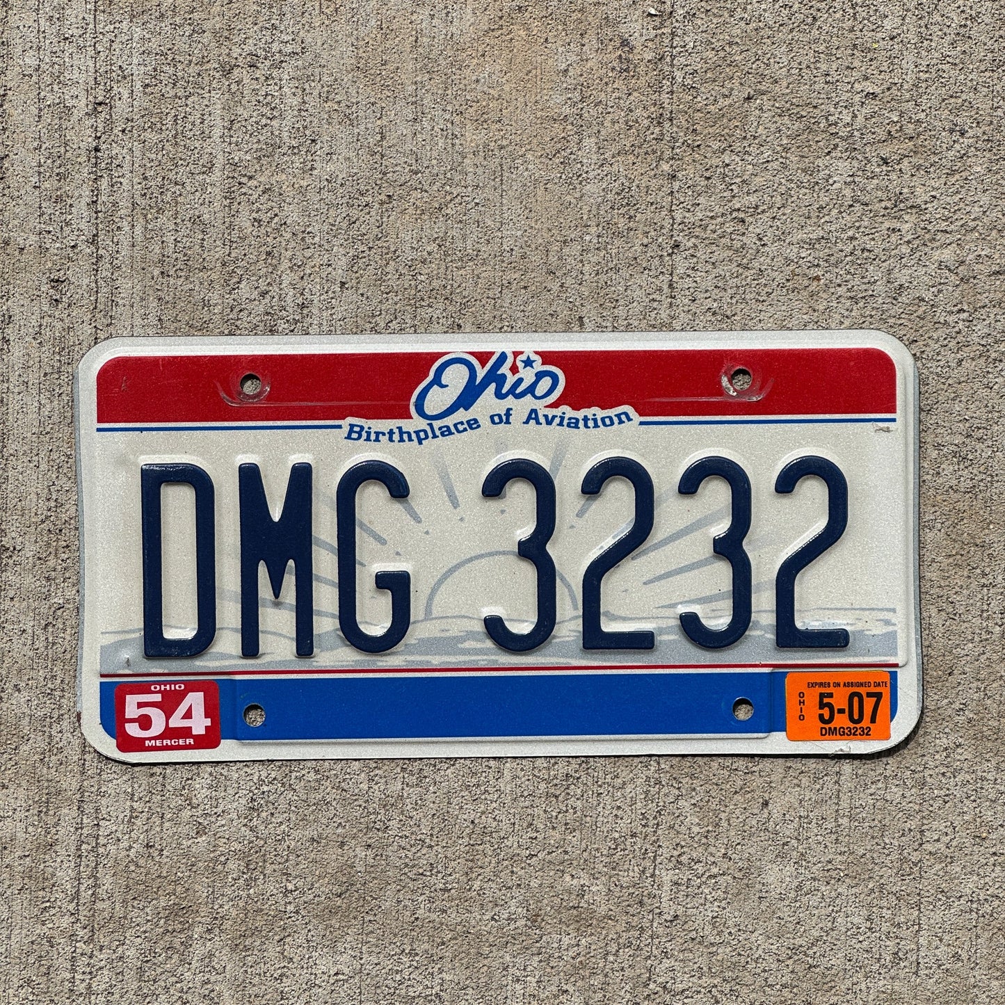 Photo of a 2004 2007 Ohio License Plate Auto Tag Garage Decor Vintage DMG 3232