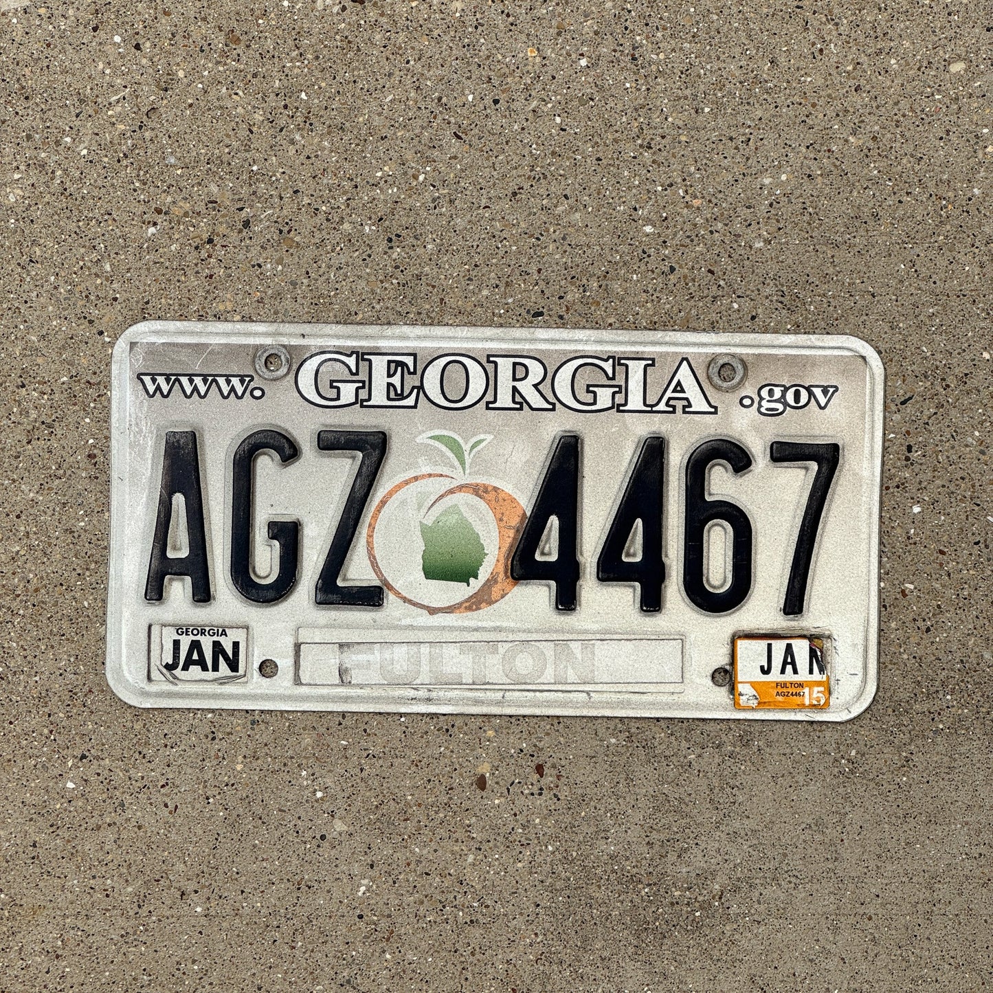 Photo of a 2004 2015 Georgia License Plate Auto Tag Garage Decor Vintage AGZ 4467