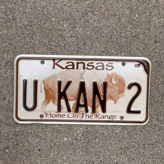 Photo of a 2004 Kansas VANITY License Plate Auto Tag Garage Decor Vintage You Can Too U KAN 2