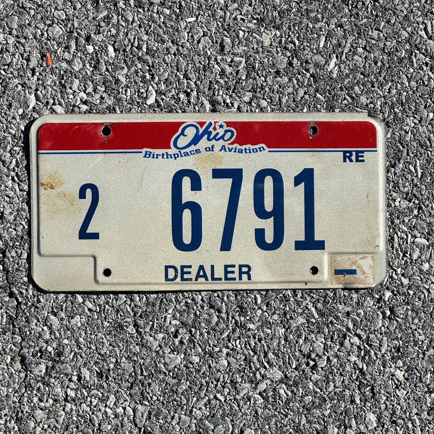 Photo of a 2004 Ohio Dealer Replacement License Plate Auto Tag Garage Decor Vintage 26791