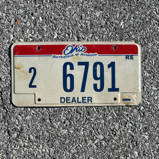 Photo of a 2004 Ohio Dealer Replacement License Plate Auto Tag Garage Decor Vintage 26791