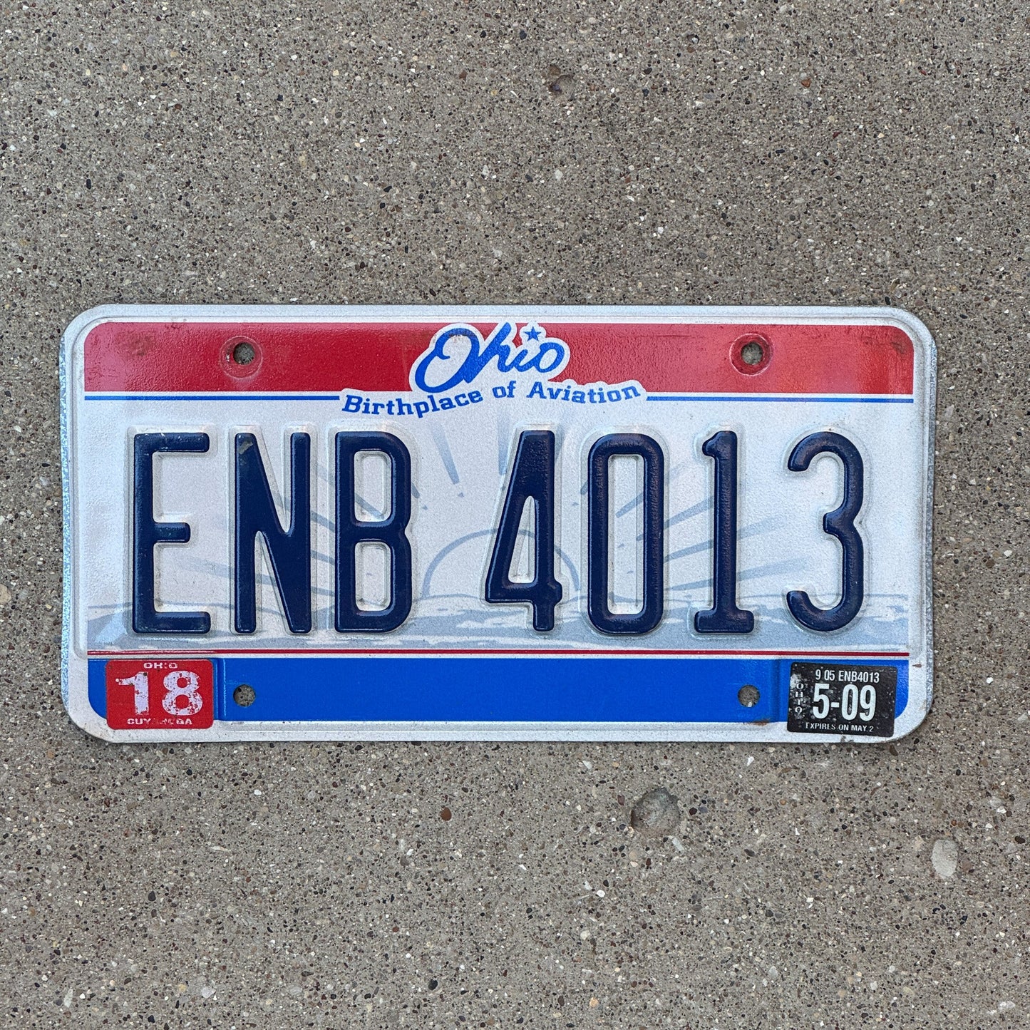Photo of a 2004 Ohio License Plate Auto Tag 2 Garage Decor ENB 4013