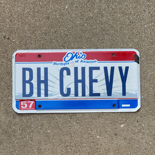 Photo of a 2004 Ohio Vanity License Plate Auto Tag 2 Garage Decor BH CHEVY