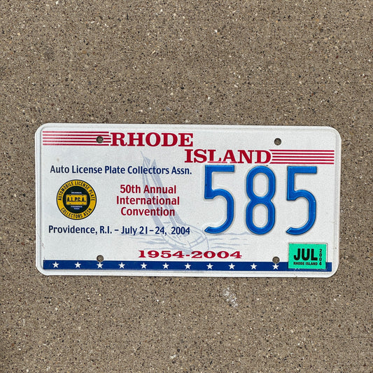 Photo of a 2004 Rhode Island License Plate Auto Tag Garage Decor Vintage Providence ALPCA Convention 585