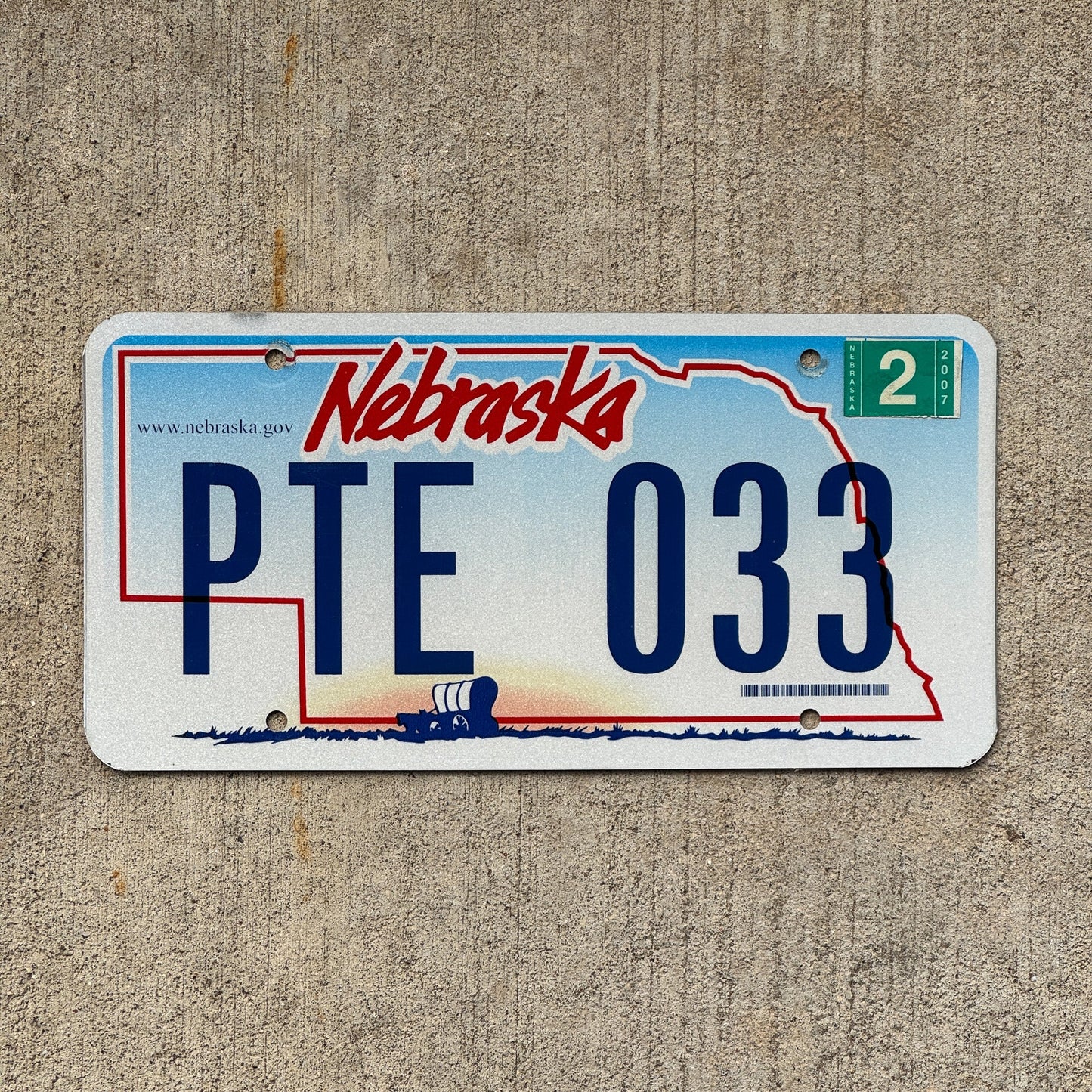 Photo of a 2005 2007 Nebraska License Plate Auto Tag Garage Decor Vintage PTE 033