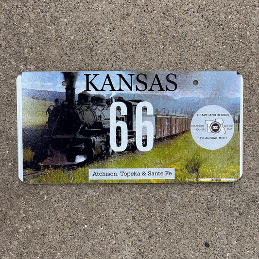 Photo of a 2005 Kansas License Plate Auto Tag Garage Decor Vintage Atchison ALPCA Convention 66