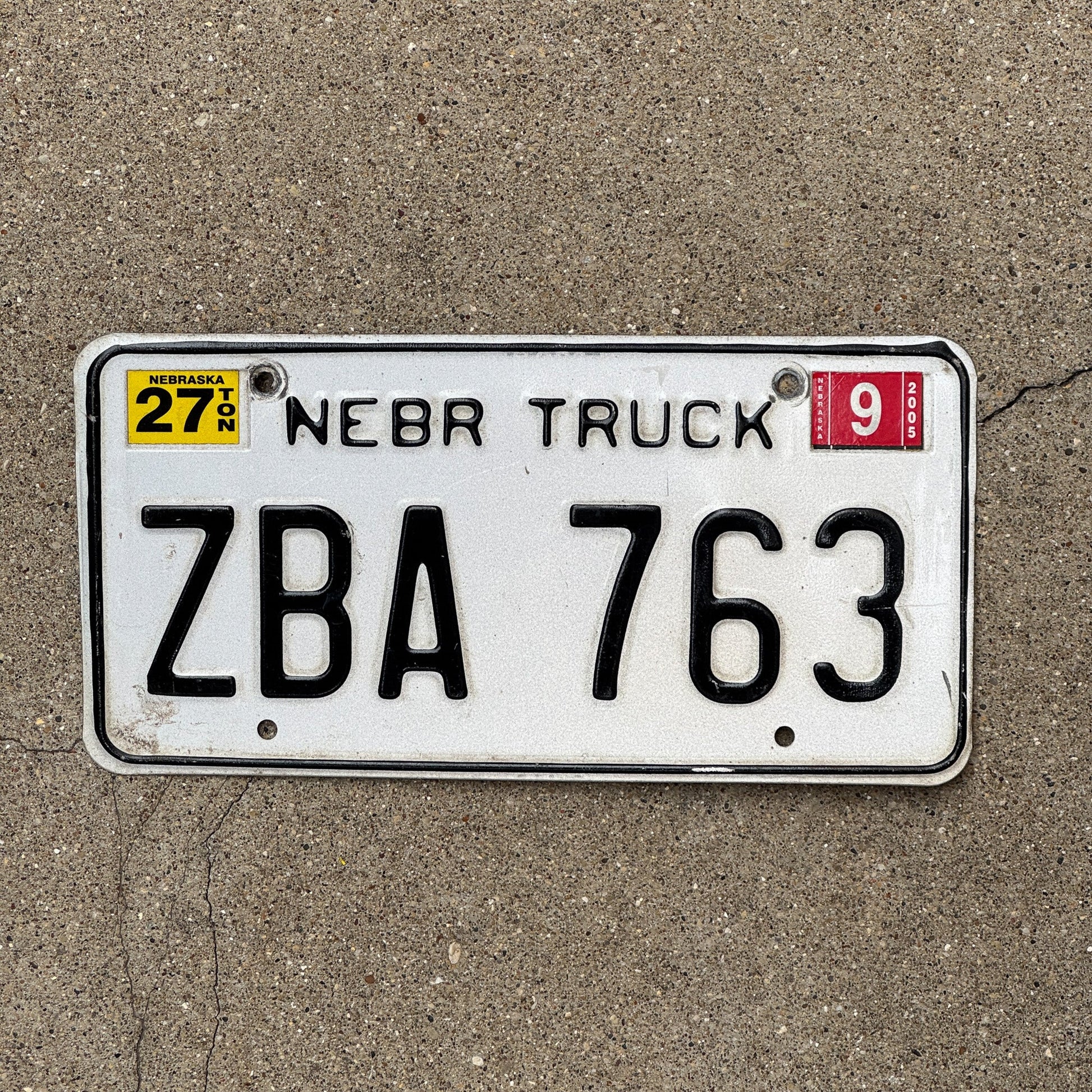 Photo of a 2005 Nebraska Truck License Plate Auto Tag 2 Garage Decor ZBA 763
