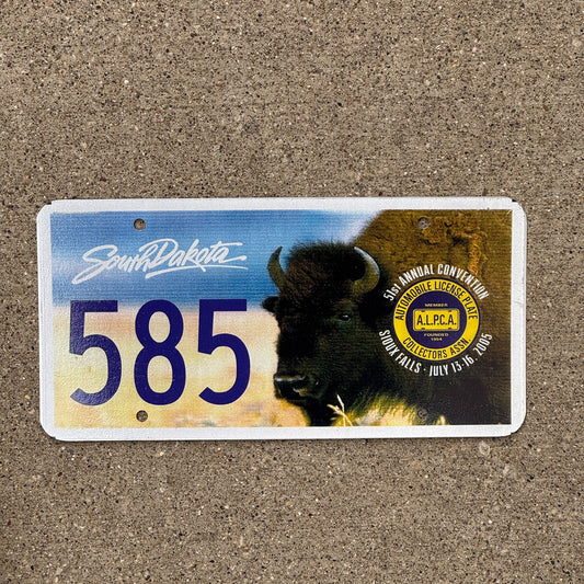 Photo of a 2005 South Dakota License Plate Auto Tag Garage Decor Vintage Sioux Falls ALPCA Convention 585
