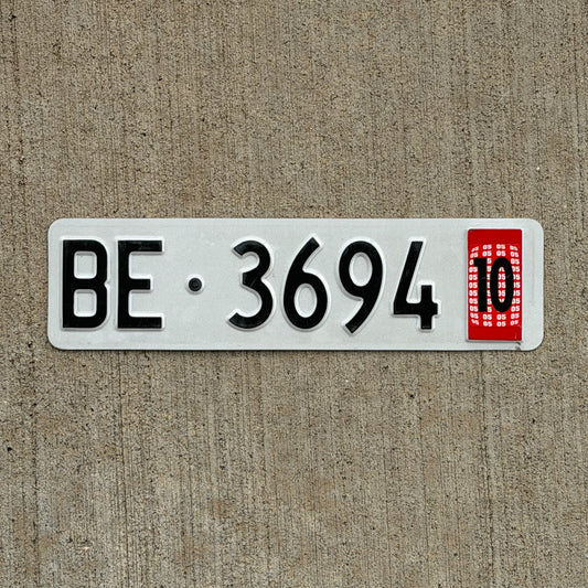 Photo of a 2005 Switzerland Temporary License Plate Auto Tag 1 Vintage Bern BE 3694 with original patina