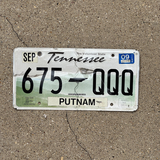 Photo of a 2006 2009 Tennessee License Plate Auto Tag Garage Decor Vintage Repeat Repeating 675 QQQ