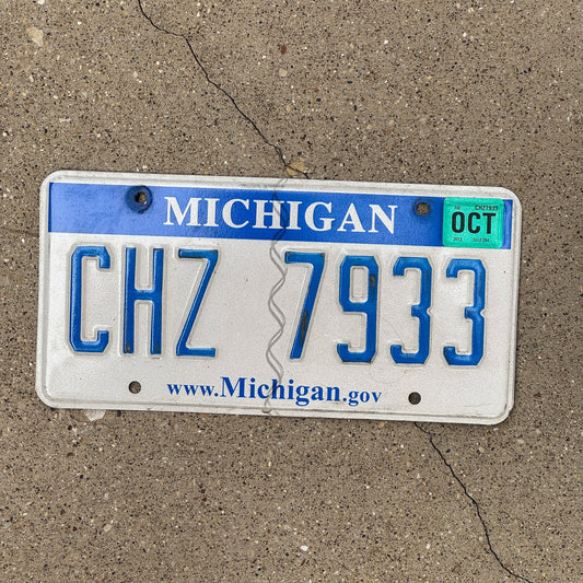 Photo of a 2006 2012 Michigan License Plate Auto Tag Garage Decor Vintage CHZ 7933