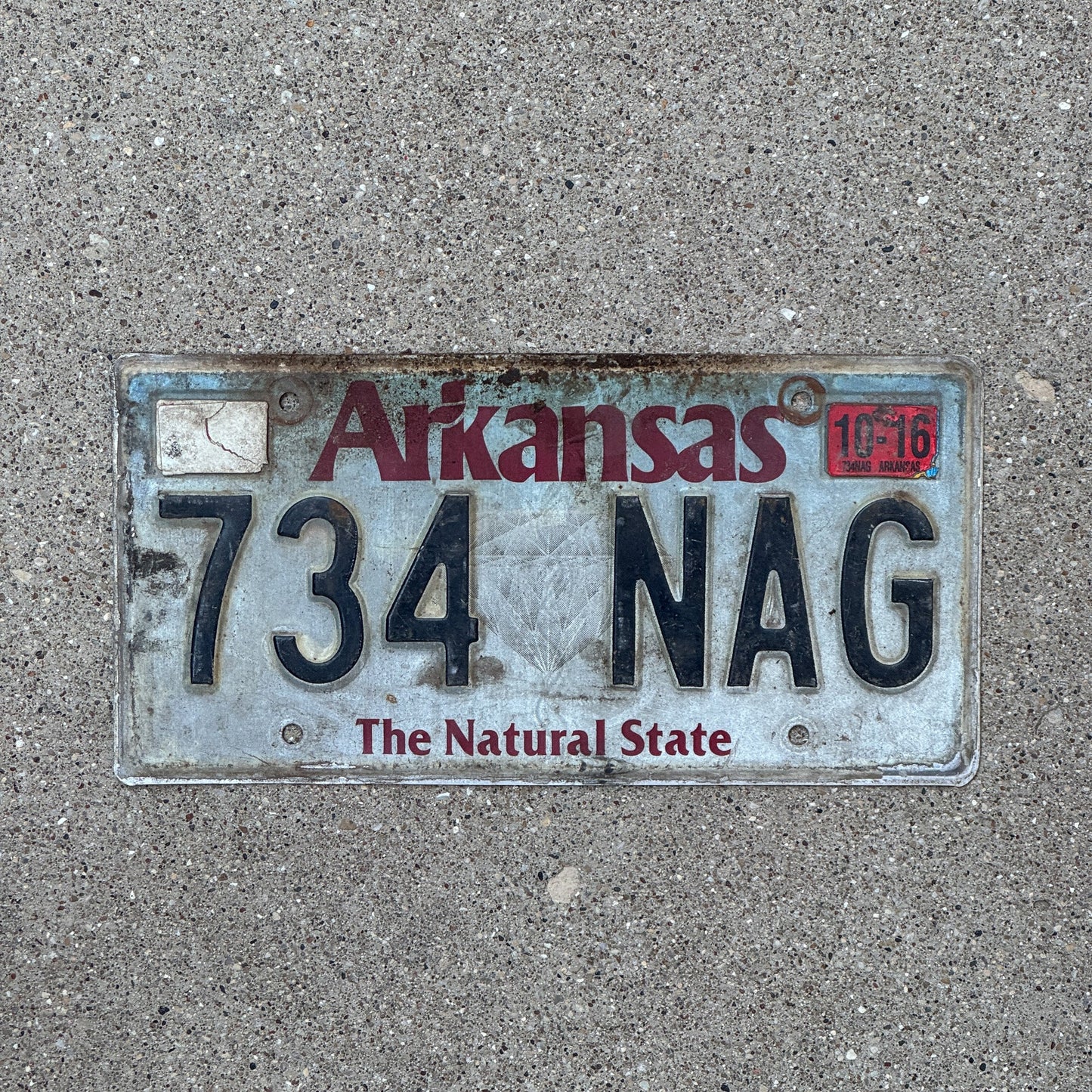 Photo of a 2006 2016 Arkansas License Plate Auto Tag Garage Decor Scold Annoy 734 NAG
