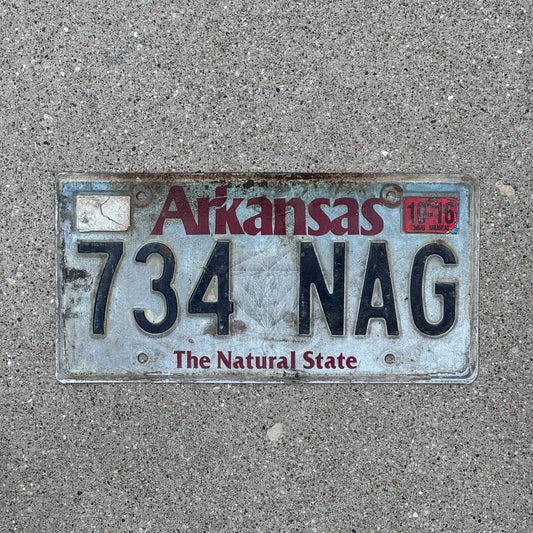 Photo of a 2006 2016 Arkansas License Plate Auto Tag Garage Decor Scold Annoy 734 NAG