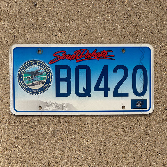 Photo of a 2006 South Dakota State Owned Vehicle License Plate Auto Tag Garage Decor Vintage Weed Smoking BQ 420