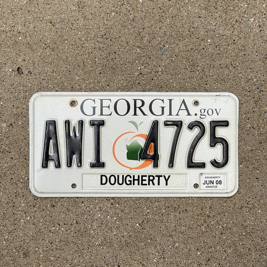 Photo of a 2007 2008 Georgia License Plate Auto Tag Garage Decor Vintage AWI 4725