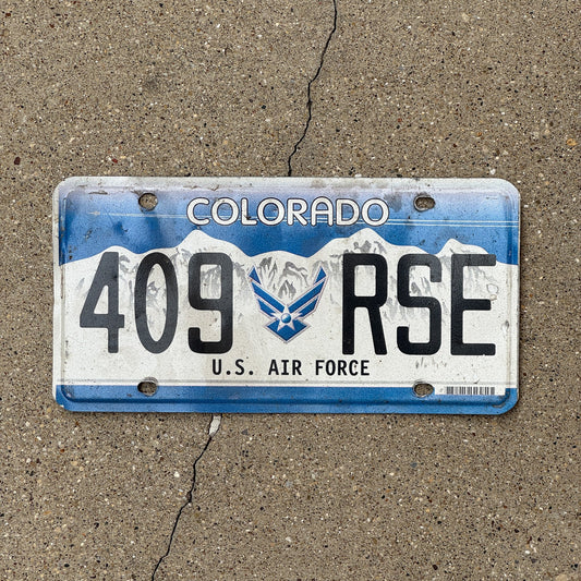 Photo of a 2007 Colorado US Air Force License Plate Auto Tag Garage Decor Vintage Military 409 RSE