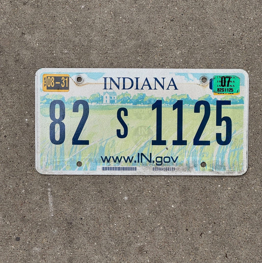 Photo of a 2007 Indiana License Plate Auto Tag Garage Decor 82 S 1125
