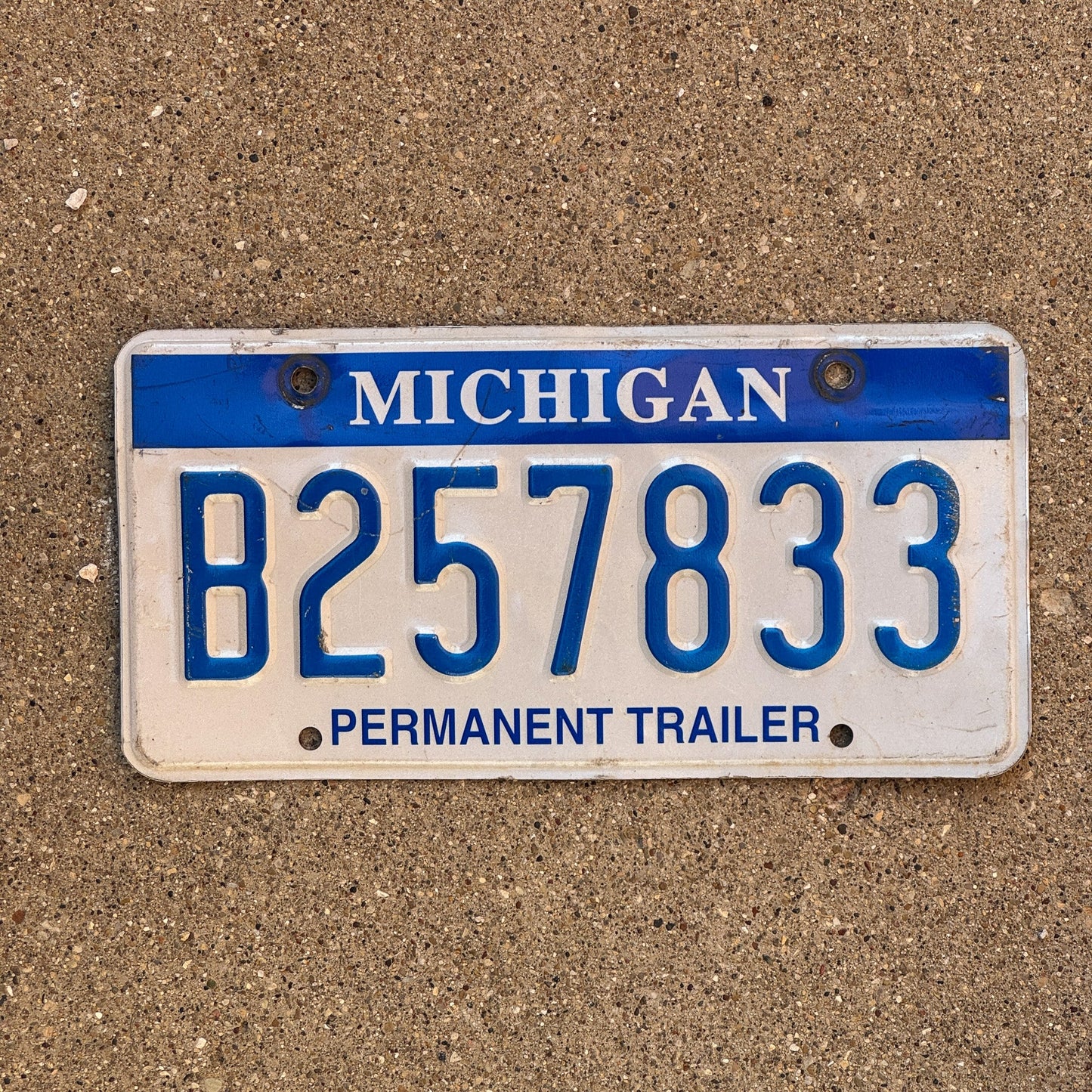 Photo of a 2007 Michigan Trailer License Plate Auto Tag Garage Decor Vintage B257833